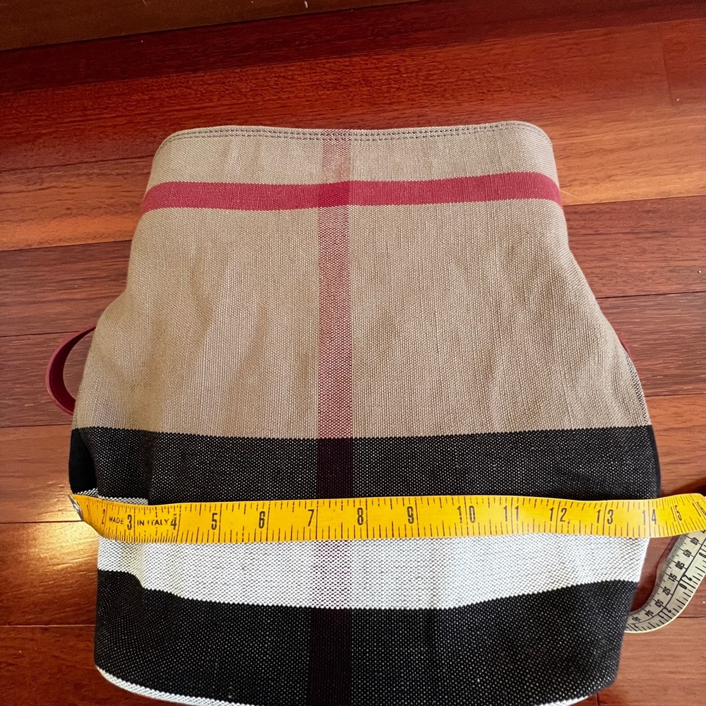 Burberry Striped Canvas Tote Bag